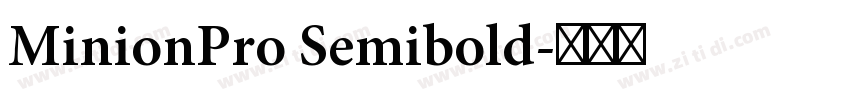 MinionPro Semibold字体转换